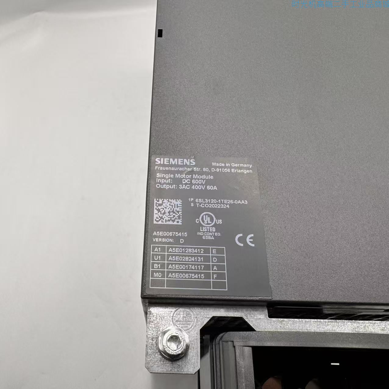 【99新】【 单电机模块】【6SL3120-1TE26-0AA3】A0103-AB1-0000012