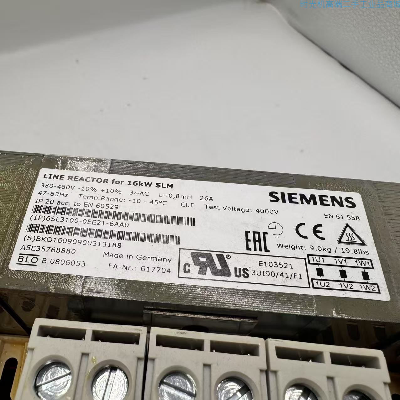 【99新】【西门子电抗器】【6SL3100-0EE21-6AA0】A0103-AB1-0000103